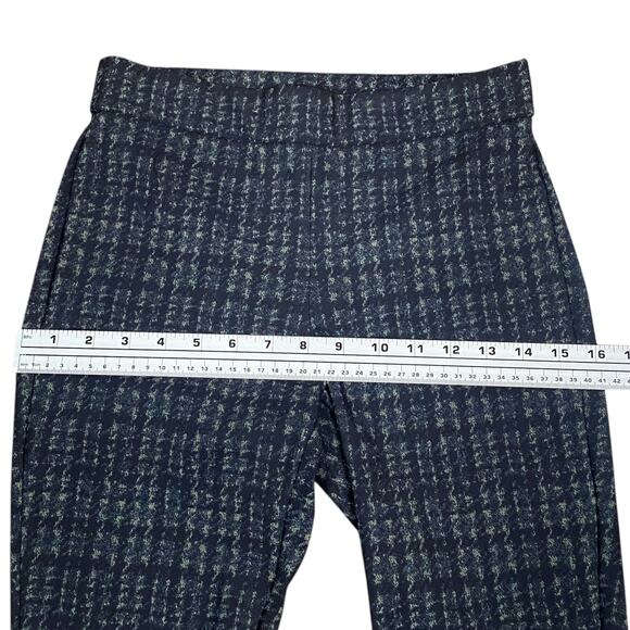 Theory Adbelle K Blue Green Plaid Stretch Skinny Legging Pants SZ S - Picture 8 of 11